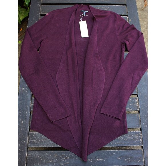 New w/Tags Eileen Fisher "Angle Cardigan in Tencel Silk Interlock" Raisonette M - Picture 6 of 10